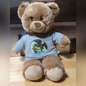 Build-A-Bear Brown Teddy with Gray Graphic Tee